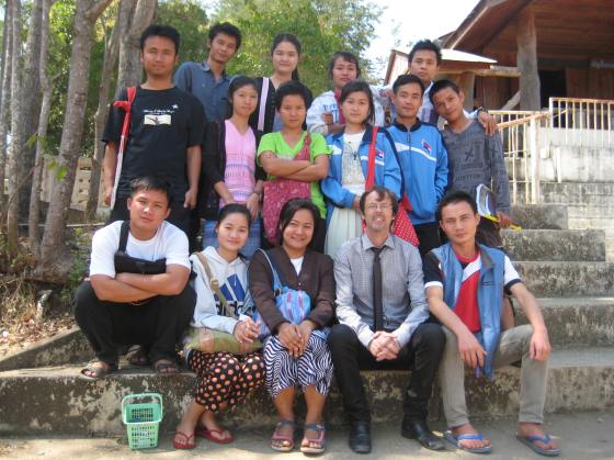 Daniel Age with Students at Hill Light Seminary